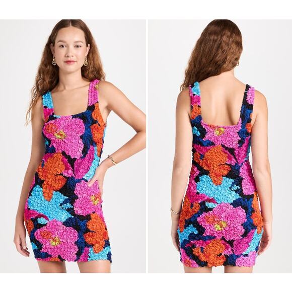 Mara Hoffman +‎ Net Sustain Laura Printed Popcorn Mini Dress Pink Size Small - Picture 3 of 16